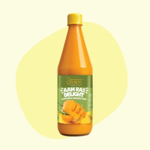 Alphonso mango pulp packaging product image